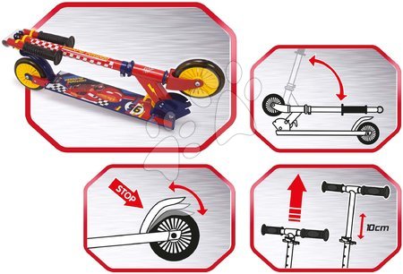 Koloběžky - Koloběžka dvoukolová Cars 2 Wheels Foldable Smoby_1