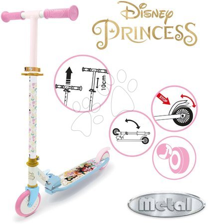 da 3 a 6 anni - Monopattino a due ruote Disney Princess 3 Wheels Foldable Scooter Smoby - 2