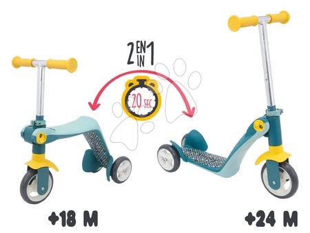 Trottinettes à trois roues - Trottinette et vélo réversible 2 en 1 Smoby Scooter - 3