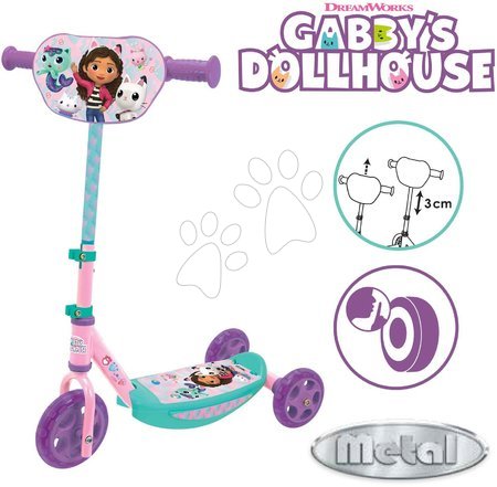 Monopattino a tre ruote - Monopattino a tre ruote Gabby 3 Wheels Scooter Smoby - 2