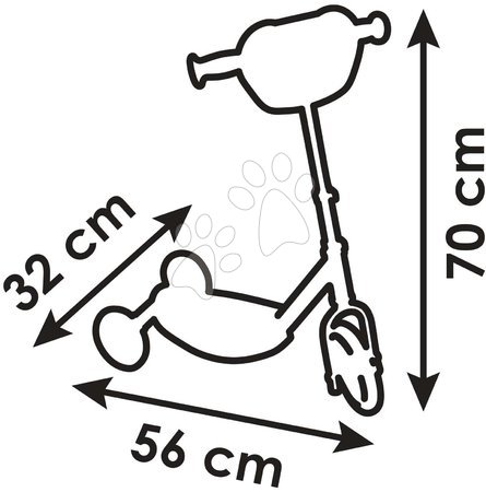 Monopattino a tre ruote - Monopattino a tre ruote Gabby 3 Wheels Scooter Smoby - 4