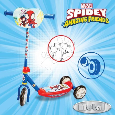 Kinderroller mit 3 Rädern - Dreirädriger Roller Spidey 3 Wheels Scooter Smoby - 2