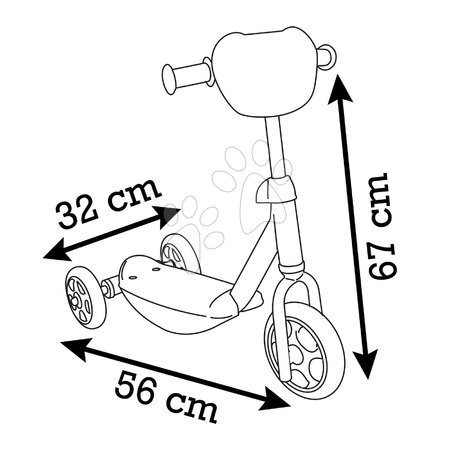 Kinderroller mit 3 Rädern - Dreirädriger Roller Frozen 3 Wheels Scooter Smoby - 3