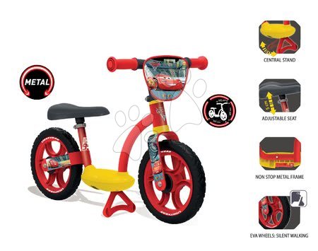 Poganjalci od 18. meseca - Poganjalno kolo Avtomobili 2 Learning Bike Comfort Smoby - 2