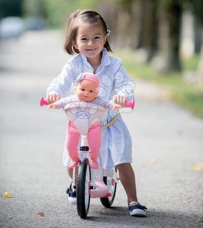 Járművek gyerekeknek - Szett tanulóbicikli kosárral Corolle Comfort Smoby és játékbaba Eloise kiegészitőkkel 36 cm_1