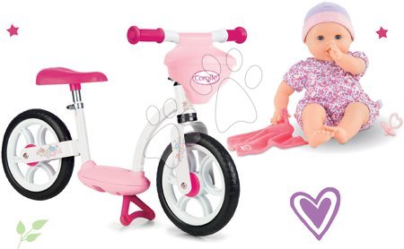 Seturi babytaxiuri - Set bicicletă educativă cu coș Corolle Comfort Smoby 