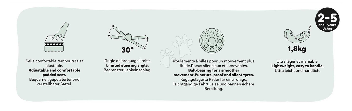 Balanční odrážedla - Balanční odrážedlo Little Voyager Balance Bike Smoby - 2