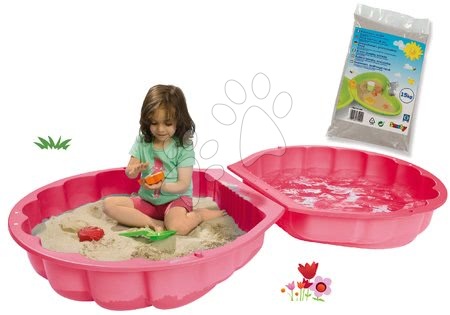 Hračky a hry na záhradu - Set pieskovisko mušľa dvojdielne Watershell Pink BIG