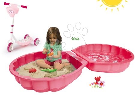 Piaskownice zestawy - Zestaw piaskownica dwuczęściowa Muszla Watershell Pink BIG