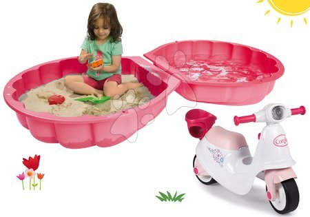 Spielzeuge und Spiele für den Garten - Set Sandkasten Muschel zweiteilig Watershell Pink BIG