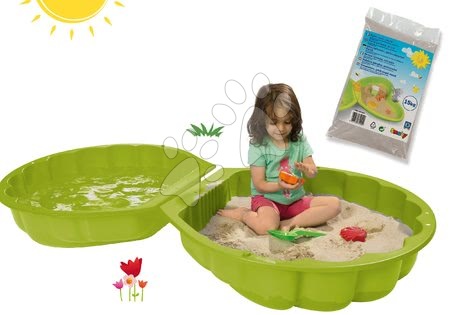 Sandkästen für Kinder - Set Sandkasten Muschel zweiteilig Watershell Green BIG