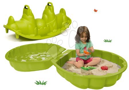 Hračky a hry na záhradu - Set pieskovisko mušľa dvojdielne Watershell Green BIG