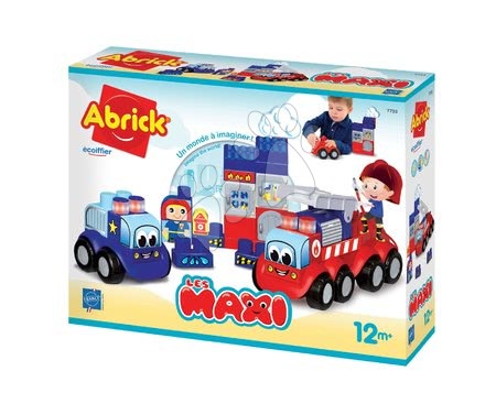 Kostky a stavebnice - Stavebnice Maxi Abrick Hasičská auta Écoiffier - 5