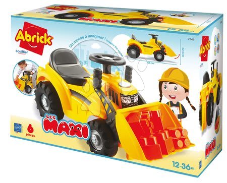 Kocke za najmlajše - Poganjalec z bagrom Abrick Les Maxi Ecoiffier - 3