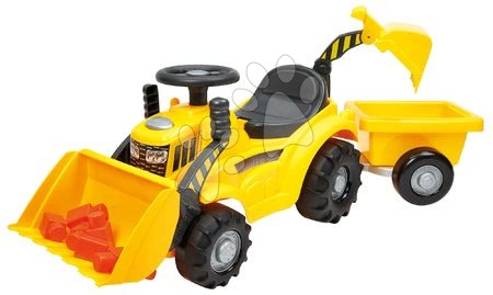 Igrače za najmlajše - Poganjalec s prikolico Backhoe Ride on Maxi Abrick Ecoiffier