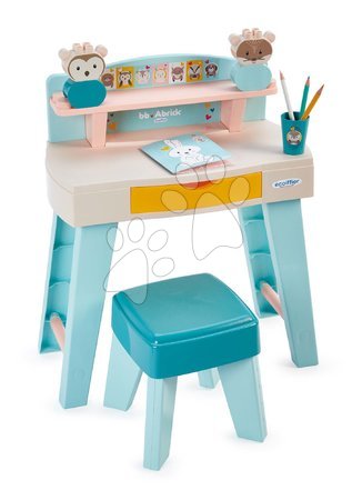 Hračky pro nejmenší - Stôl na kreslenie Zvieratká My first desk BB Abrick Écoiffier