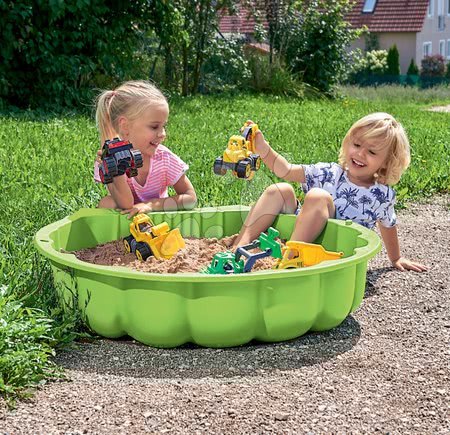 Výhodné sety hračiek - Set pieskovisko mušľa dvojdielne Watershell Green BIG zelené a hygienický piesok pre najmenších 15 kg_1