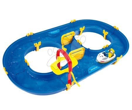 Vodne steze za otroke - Vodna igra Waterplay Rotterdam BIG zložljiva z ladjicami modra