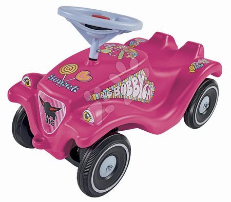 Odrážedla od 12 měsíců - Odrážedlo auto Bobby Car Classic Candy BIG růžové se zvukem a nálepkami bonbóny od 12 měsíců