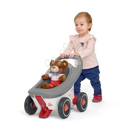 Spielzeuge für die kleinsten Kinder - Lauflernhilfe und Kinderwagen und Anhänger Buggy 3in1 BIG