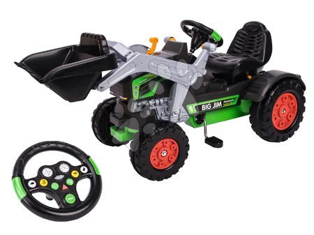Seturi de vehicule cu pedale - Set tractor cu pedale cu încărcător frontal BIG - 12