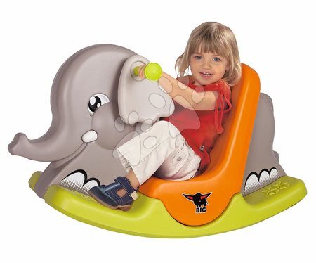Zabawki dla najmłodszych - Huśtawka Słoń BIG z ruchomymi uszami od 12 mies.