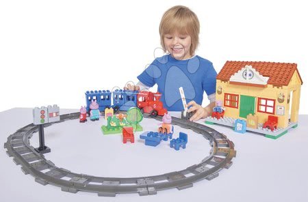 Jucării de construit BIG-Bloxx ca și lego - Joc de construit Peppa Pig la gară feroviară PlayBIG - 2