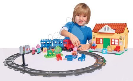 Jucării de construit BIG-Bloxx ca și lego - Joc de construit Peppa Pig la gară feroviară PlayBIG - 3