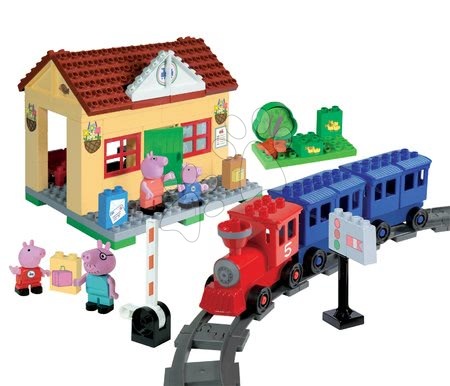 Jucării de construit BIG-Bloxx ca și lego - Joc de construit Peppa Pig la gară feroviară PlayBIG - 5