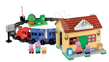 Jucării de construit BIG-Bloxx ca și lego - Joc de construit Peppa Pig la gară feroviară PlayBIG - 6