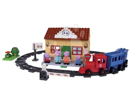 Jucării de construit BIG-Bloxx ca și lego - Joc de construit Peppa Pig la gară feroviară PlayBIG - 7