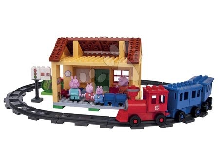 Jucării de construit BIG-Bloxx ca și lego - Joc de construit Peppa Pig la gară feroviară PlayBIG - 8
