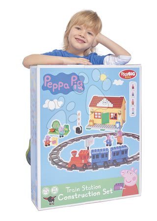 Jucării de construit BIG-Bloxx ca și lego - Joc de construit Peppa Pig la gară feroviară PlayBIG - 10