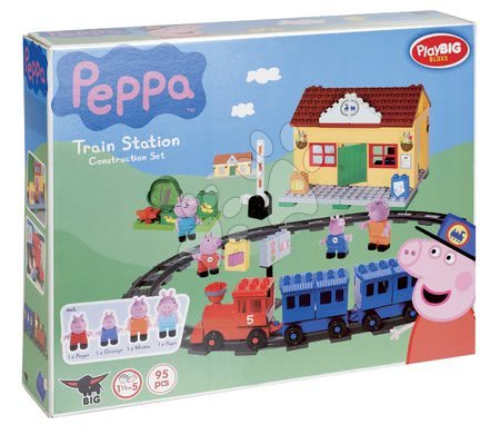 Jucării de construit BIG-Bloxx ca și lego - Joc de construit Peppa Pig la gară feroviară PlayBIG - 11