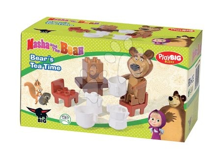 Stavebnice BIG-Bloxx jako lego - Stavebnice Máša a medvěd v kuchyni, ložnici, obýváku a lese PlayBIG - 7
