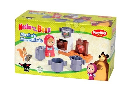 Stavebnice BIG-Bloxx jako lego - Stavebnice Máša a medvěd v kuchyni, ložnici, obýváku a lese PlayBIG - 5