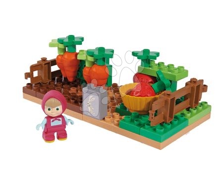 Jucării de construit BIG-Bloxx ca și lego - Joc de construit Maşa şi ursul în grădină PlayBIG - 1