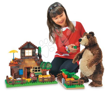 Jucării de construit BIG-Bloxx ca și lego - Joc de construit Maşa şi ursul în grădină PlayBIG - 3