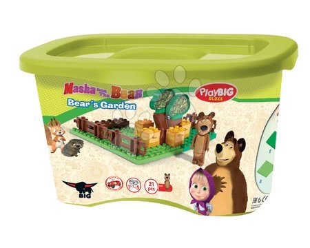 Építőjátékok BIG-Bloxx mint lego - Építőjáték Mása és a medve a kertecskében PlayBIG Bloxx BIG  - 2