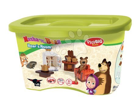 Stavebnice BIG-Bloxx jako lego - Stavebnice Máša a medvěd v pokoji PlayBIG Bloxx BIG - 3