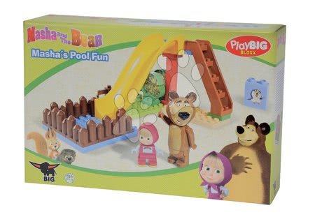 Stavebnice ako LEGO - Stavebnica Máša a medveď na šmykľavke PlayBIG Bloxx BIG - 5
