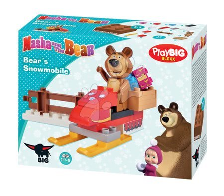 Stavebnice BIG-Bloxx jako lego - Stavebnice Máša a medvěd na sněžném skútru PlayBIG Bloxx BIG  - 2