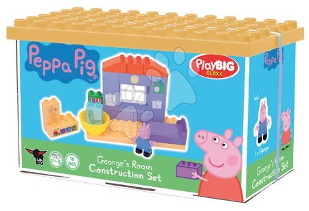 Peppa Pig - Stavebnica Peppa Pig v spálni PlayBIG Bloxx BIG 16 dielov a 1 figúrka od 1,5-5 rokov_1