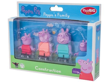 Stavebnice BIG-Bloxx ako lego - Figúrky rodinka Peppa Pig PlayBIG Bloxx BIG 4 figúrky od 1,5-5 rokov_1