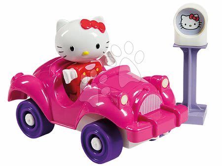 Stavebnice BIG-Bloxx ako lego - Stavebnica PlayBIG Bloxx Starter Box BIG Hello Kitty v ružovom autíčku od 18 mes