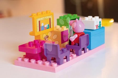 Stavebnice ako LEGO - Stavebnica Peppa Pig Basic Sets II. PlayBIG Bloxx s figúrkou v izbe od 18 mes_1