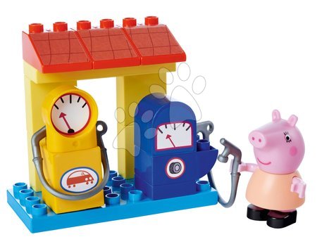 Jocuri de construit și puzzle - Joc de construit Peppa Pig Family Car PlayBig Bloxx BIG_1