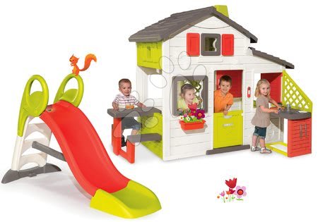 Hračky pro děti od 3 do 6 let - Set domeček Přátel s kuchyňkou Smoby