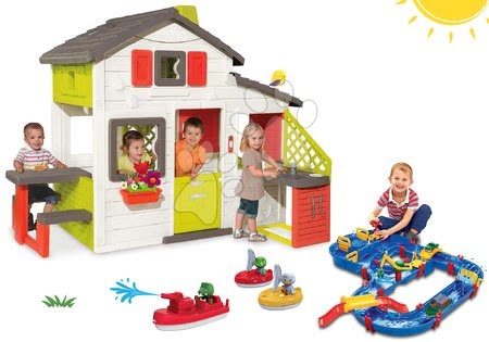 Domčeky s vodnou dráhou - Set domček Priateľov Smoby