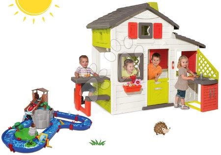 Spielhäuser mit Wasserrutsche - Set Spielhaus der Freunde von Smoby - 36